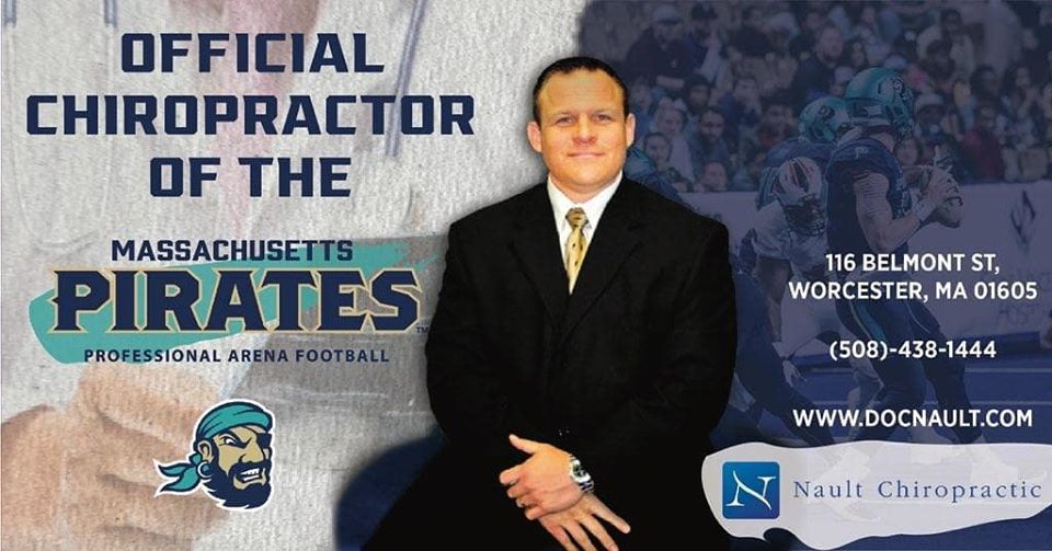 Steve Nault, Chiropractor for the Massachusetts Pirates Arena Football Team